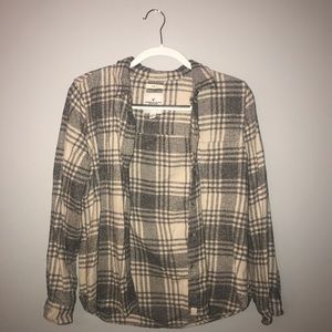 Grey and cream flannel